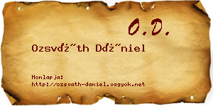 Ozsváth Dániel névjegykártya