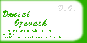 daniel ozsvath business card